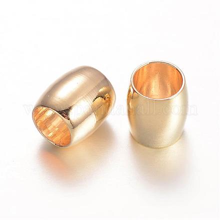 Barrel Brass Beads KK-F373-01G-1