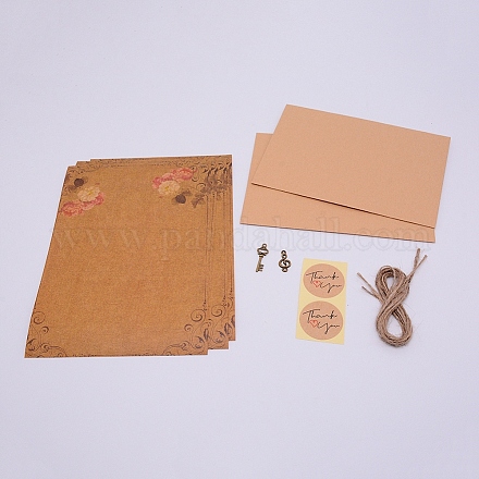 Винтажные ретро канцелярские принадлежности для письма и пустые мини-бумажные конверты DIY-WH0184-24A-1