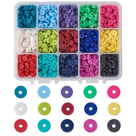 Eco-Friendly Handmade Polymer Clay Beads DIY-X0293-74A-1