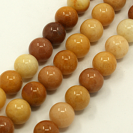 Round Natural Gemstone Beads Strands G-D379-A-01-1