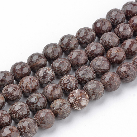 Naturschneeflocke Obsidian Perlen Stränge G-Q462-89-10mm-1