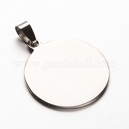 304 Stainless Steel Pendants with 201 Stainless Steel Clasp STAS-N068-18-1
