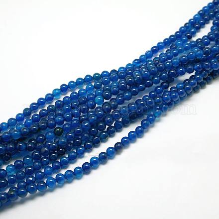 Chapelets de perles d'agate naturelle X-G-G583-6mm-12-1