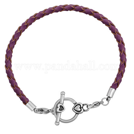 Braided Leather Cord Bracelet Makings MAK-M021-10-B-1