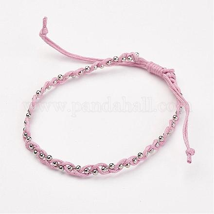 Bracelets en corde de coton ciré BJEW-JB02749-04-1