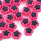 Plating Opaque Acrylic Beads, Metal Enlaced, Star, Camellia, 9.5x10x5mm, Hole: 1.6mm, about 1850pcs/500g