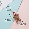 PVC Plastic Keychain, Christmas Theme, Gingerbread Man, Pendant: 6.2x3.8cm