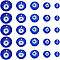 OLYCRAFT 25Pcs Blue Evil Eye Beads Charms 15mm 20mm 25mm 30mm 35mm Evil Eye Glass Beads Blue Flat Evil Eye Beads Eyeball Spacer Beads for Bracelets Necklace Earrings Jewelry Making Home Craft Decor