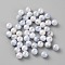 Opaque Acrylic Beads, Round, Gray, 8mm, Hole: 1.8mm, about 200pcs/bag