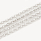 Brass Cable Chains, Soldered, with Spool, Flat Oval, Real Platinum Plated, 2.1x1.6x0.3mm, about 98.42 Feet(30m)/roll