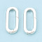 Brass Spring Gate Rings, Oval, 925 Sterling Silver Plated, 25x11x2.6mm