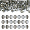 Resin UV Reactive Beads, Color Changing Beads, Oval, with Glitter Powder, Black, 11x8mm, Hole: 1.6mm