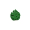 Dyed Wood Beads, Monstera Leaf, Green, 30x27.5x7.5mm, Hole: 5.5mm