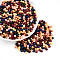 Opaque Colours Glass Seed Beads, Faceted, Rondelle, Mixed Color, 4~4.5x3.5~4mm, Hole: 0.9~1.4mm, about 6080pcs/pound