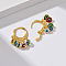 Fashionable Evil Eye Pendant Earrings for Women, Daily Wear Jewelry, Real 18K Gold Plated, 26x17mm
