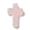 Synthetic Rose Quartz Pendants, Religion Corss Charms, 26~26.5x17.5~18x6~6.5mm, Hole: 1.6mm