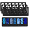 4Pcs Acrylic Bead Design Boards, DIY Beading Jewelry Making Tray, Rectangle, Black, 7x20x0.5cm
