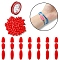 Plastic Breakaway Clasps, with Nylon Thread, FireBrick, 24x9mm, Hole: 2.5mm
