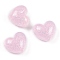 Transparent Epoxy Resin Decoden Cabochons, Glitter Heart, Lavender Blush, 16x18x10mm