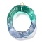 Resin Pendant, with Iron Ring Finding, Letter A~Z, Letter O, 39x31x7mm, Hole: 2mm