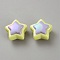 Opaque Acrylic Beads, Star, Lilac, 17x17.5x10mm, Hole: 3mm