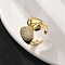 Brass Micro Pave Clear Cubic Zirconia Cuff Rings for Women, Long-Lasting Plated, Lead Free & Cadmium Free, Real 18K Gold Plated, 13.5mm, US Size 7(17.3mm)