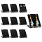 PandaHall 10pcs 20 Holes Earring Display Rack, Plastic Ear Stud Holder Earring Stand Display Mini L-shape Ear Studs Tray for Jewelry Dangling Slant Back Display, Black (1.8x1.4x0.08inch/46x35x2mm)
