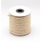 Round Cotton Twist Threads Cords, Macrame Cord, Light Yellow, 4mm, about 20yards/roll
