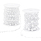 AHANDMAKER 2 Rolls Faux Pearl Beads Garland Pearls String, 2 Styles Pearls Bead Chain Pearl Bead Roll Strand, for Wedding Party Decoration (10m /Roll)