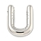 Non-Tarnish 304 Stainless Steel Pendants, Balloon Letter Charm, Letter U, 19.5x15x5mm, Hole: 1.5x2.5mm