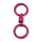Alloy Spring Gate Clasps, with Spring Findings, Deep Pink, 76.5mm