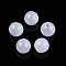 Handmade Blown Glass Beads, Round, White, 16x16mm, Hole: 1~1.6mm