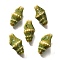 Handmade Porcelain Beads, Conch, Olive, 20x10.5x10mm, Hole: 1.8mm
