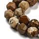 Chapelets de perles en jaspe avec images naturelles G-C085-A02-01-4