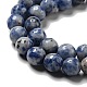 Perles de jaspe tache bleue naturelle G-P476-01C-02-4