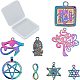 SUNNYCLUE 1 Box 8 Styles Egyptian Charms Rainbow Color Infinity Connector Links Tree of Life Horus Eye Star David Alloy Pendants for Jewelry Making Charms DIY Bracelets Crafts Supplies PALLOY-SC0003-92-1