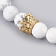 Natürliche howlite Perlen Armbänder dehnen BJEW-JB03915-01-2