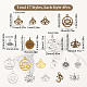 SUNNYCLUE 1 Box 68Pcs Lotus Charms Yoga Charms Lotus Flower Charm Hollow OM Yoga Chakra Energy Charm Flat Round Charms for Jewelry Making Charm Necklace Bracelet Earrings DIY Craft Supplies Adult TIBEP-SC0001-92-2