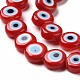 Chapelets de perles rondes de chalumeau manuelles de mauvais œil LAMP-L058-6mm-17-3
