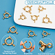 UNICRAFTALE 9 Pcs 3 Styles Spring Ring Clasps Stainless Steel Spring Clasps 24K Gold Plated Round Clasps for Necklaces Bracelet Close Ring Clasps Clasp Connector Findings for DIY Jewelry Making STAS-UN0052-55-5