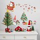 クリスマスPVCウォールステッカー  壁飾り  サンタクロース  800x390mm  2個/セット DIY-WH0228-900-3
