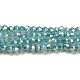 Baking Painted Transparent Glass Beads Strands DGLA-F002-04C-1