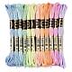 12 Skeins 12 Colors 6-Ply Polyester Embroidery Floss OCOR-M009-01B-13-1