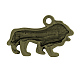 Tibetan Style Alloy Lion Pendants TIBEP-17704-AB-NR-2