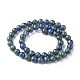 Brins de perles synthétiques assemblées en lapis-lazuli et malachite G-L528-03C-3