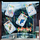 Gorgecraft 4 Sets 4 Style Waterproof PVC Window Film Adhesive Stickers DIY-GF0005-61-5