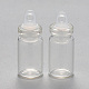 ガラスバイアル  プラスチックプラグ付き  希望のボトル  シードビーズ保管用  透明  28~29x11mm  穴：3mm  容量：1.5ml（0.05液量オンス） X-CON-N010-01-2
