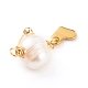 Colgantes naturales de perlas cultivadas de agua dulce PALLOY-JF00673-03-4