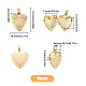SUPERFINDINGS 8Pcs Real 18K Gold Heart Plated Locket Pendants Photo Frame Charms Brass Heart with Bowknot Pendants Memory Photo Pendant for DIY Memorial Necklace Making KK-FH0004-90-2