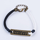 Tibetan Style Alloy Inspirational Multi-strand Bracelets BJEW-JB03646-2
